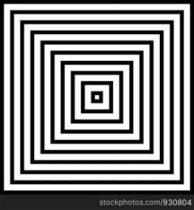 Abstract of square pyramid black and white background, Opart design. illustration vector eps10