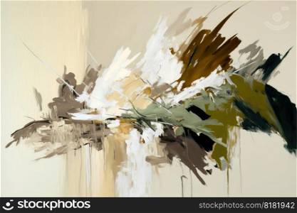 Abstract oil paint brush stroke background texture. Inspiration of composition beige multicolor composition. Finest generative AI.. Abstract oil paint brush stroke background texture