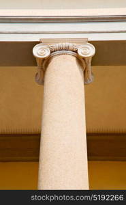 abstract old column in the country of europe italy and marble brick