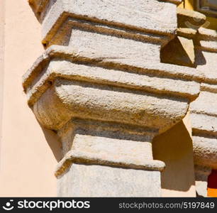 abstract old column in the country of europe italy and marble brick