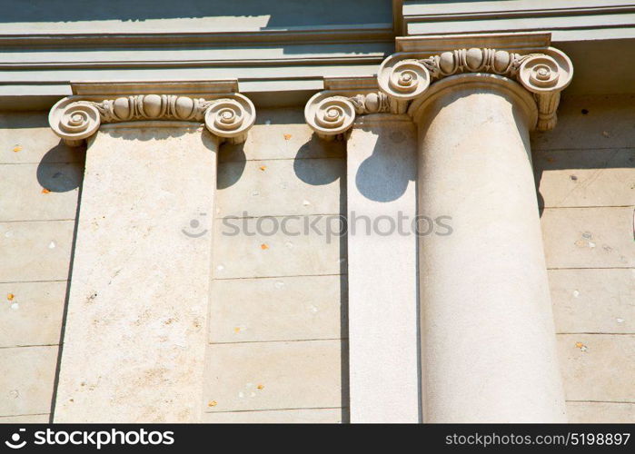 abstract old column in the country of europe italy and marble brick