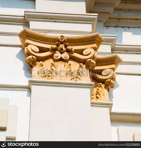 abstract old column in the country of europe italy and marble brick