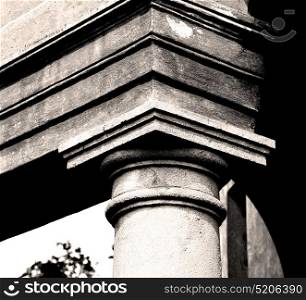 abstract old column in the country of europe italy and marble brick