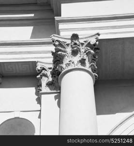 abstract old column in the country of europe italy and marble brick