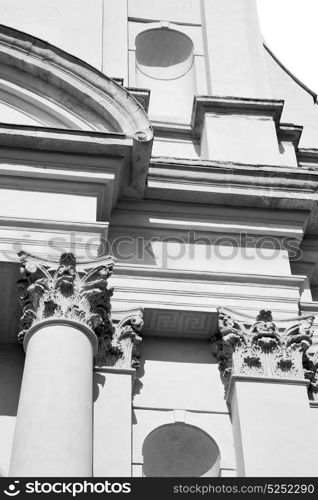 abstract old column in the country of europe italy and marble brick