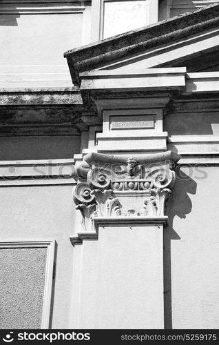 abstract old column in the country of europe italy and marble brick