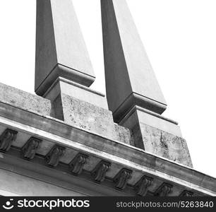 abstract old column in the country of europe italy and marble brick