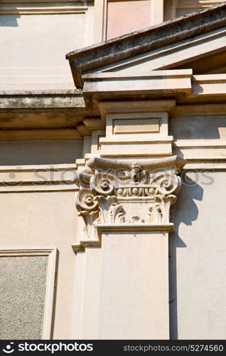 abstract old column in the country of europe italy and marble brick