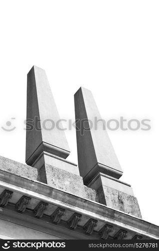 abstract old column in the country of europe italy and marble brick