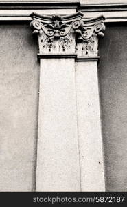 abstract old column in the country of europe italy and marble brick