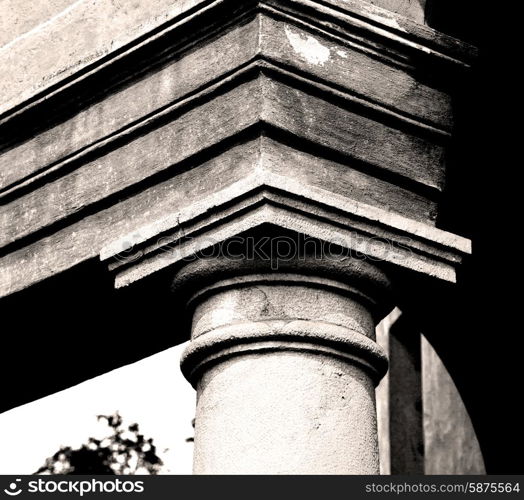 abstract old column in the country of europe italy and marble brick