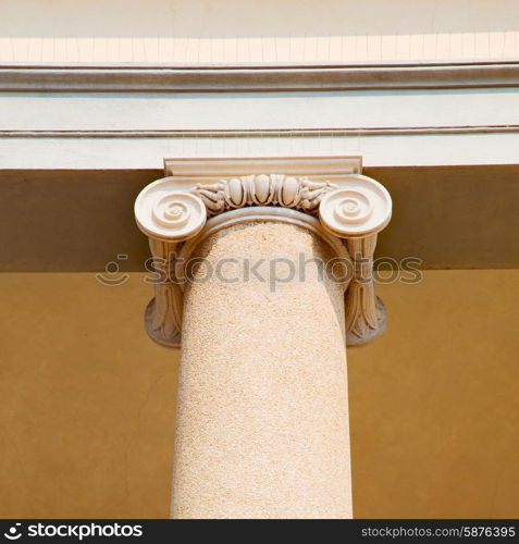 abstract old column in the country of europe italy and marble brick