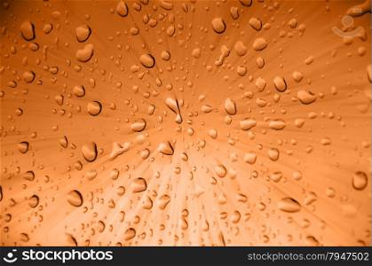 abstract orange background with drop water