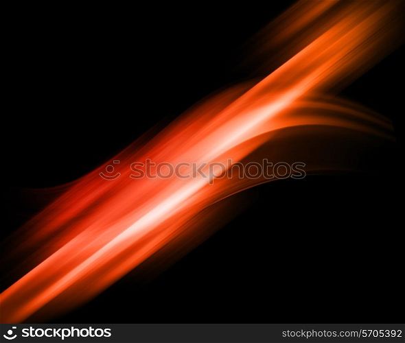 Abstract orange background with streaks of light