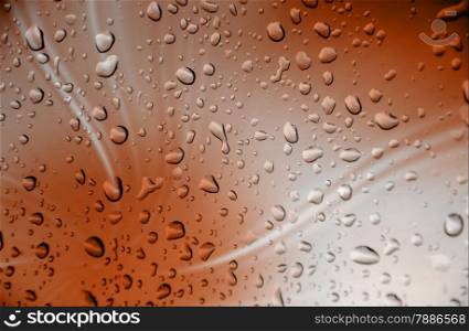 abstract orange color background with drop water