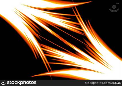 abstract orange color with motion blur on black background