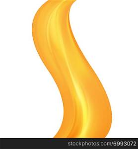 Abstract orange smooth curve lines wavy design