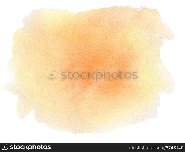Abstract orange watercolor background for design