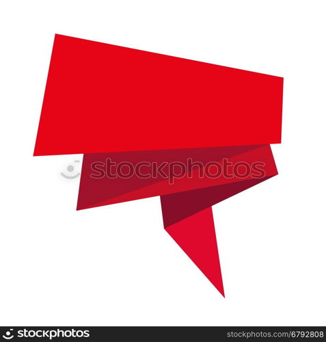 Abstract origami speech bubble icon illustration idesign