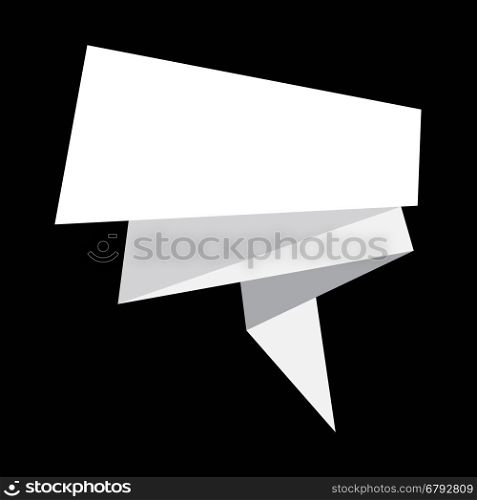 Abstract origami speech bubble icon illustration idesign