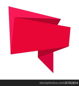 Abstract origami speech bubble icon illustration idesign