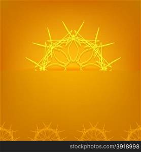 Abstract Ornamental Orange Background. Abstract Orange Symbol.. Orange Background