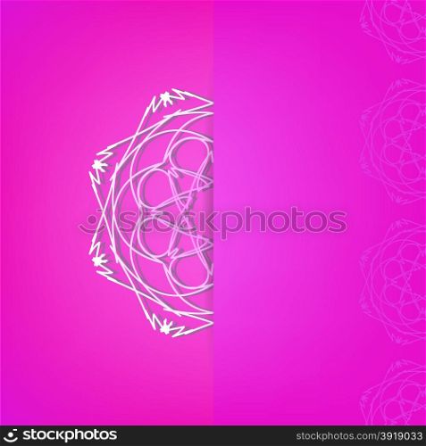 Abstract Ornamental Pink Background. Abstract Pink Pattern.. Pink Background