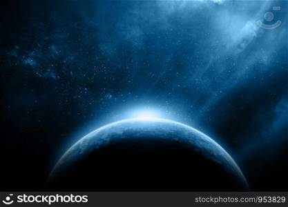 Abstract outer earth space nebula fantasy