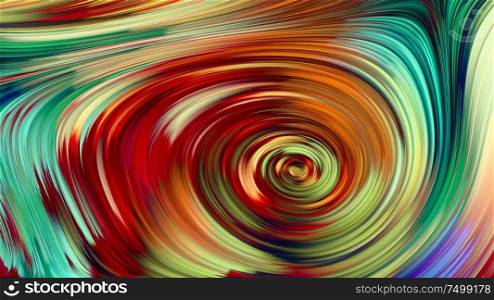 Abstract Paint. Liquid Screen series. Background composition of vibrant flow of hues and gradients on the subject of art, design and technology