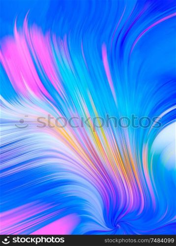 Abstract Paint. Visual Perfume series. Backdrop of vibrant flow of hues and gradients for use in projects on art, design and technology