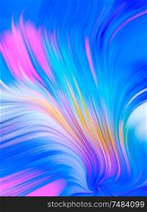 Abstract Paint. Visual Perfume series. Backdrop of vibrant flow of hues and gradients for use in projects on art, design and technology