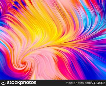 Abstract Paint. Visual Perfume series. Background composition of vibrant flow of hues and gradients on the subject of art, design and technology