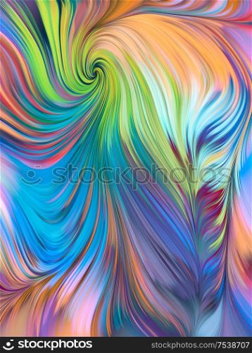 Abstract Paint. Visual Perfume series. Background composition of vibrant flow of hues and gradients on the subject of art, design and technology