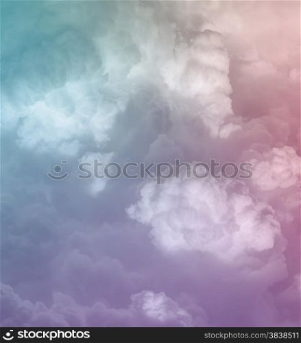 Abstract pastel cloudscape in soft background