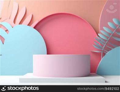 Abstract pastel colour geometric shape background