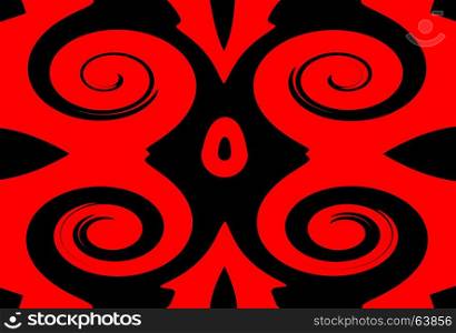 Abstract pattern of black and red color