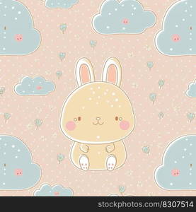 Abstract pattern of cute little bunny child. High quality illustration. Abstract pattern of cute little bunny child.