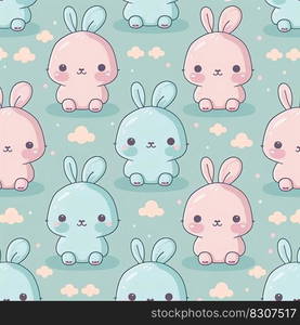 Abstract pattern of cute little bunny child. High quality illustration. Abstract pattern of cute little bunny child.