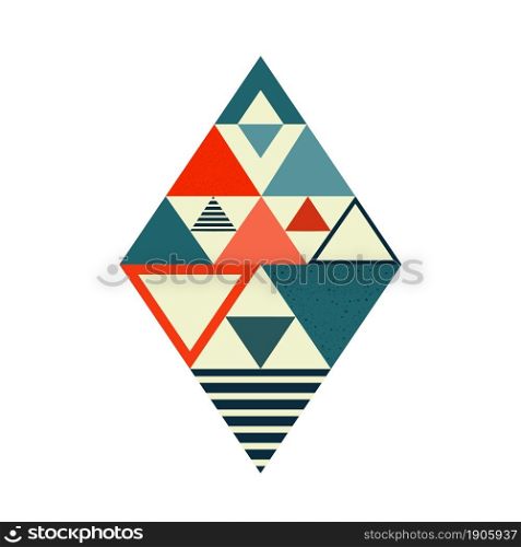 Abstract pattern of geometric colored shapes. Flat style. Vector illustration