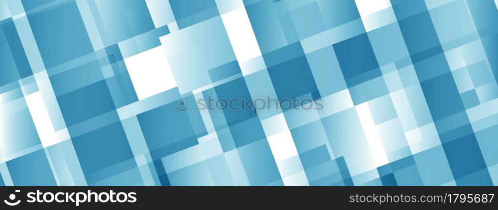 Abstract pattern of squares in blue shades for texture, textiles and simple backgrounds. Scalable vector graphics