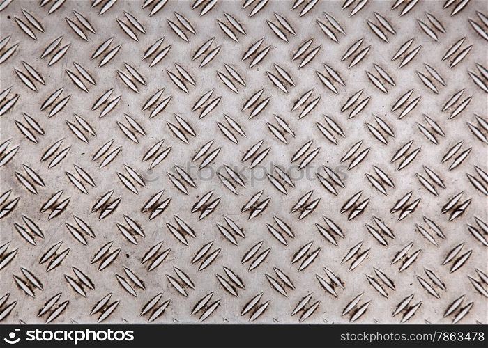 abstract pattern of worn and dirty aluminium floor plate