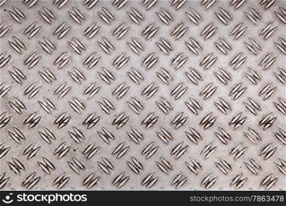 abstract pattern of worn and dirty aluminium floor plate