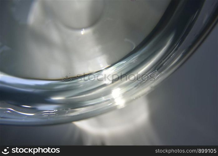abstract picture of light through glass bowl of water