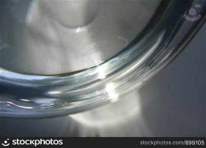 abstract picture of light through glass bowl of water