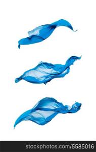abstract pieces of fabric flying, high-speed studio shot
