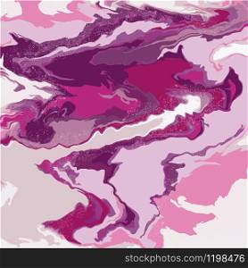 Abstract pink and purple marble texture background. Modern artwork paint swirls. For wallpapers, banners, posters, cards, invitations, website design. Vector illustration.. Abstract pink and purple marble texture background.