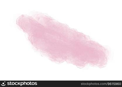 Abstract pink color splash watercolor stain on white background