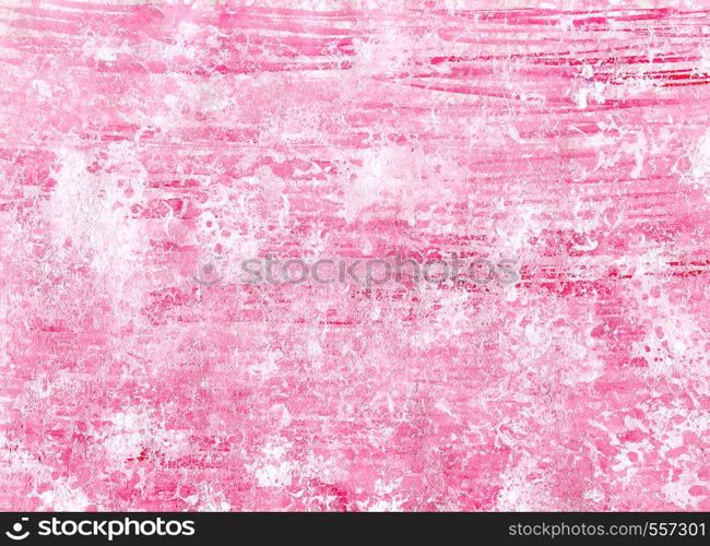 Abstract pink striped background. The texture of the stone. Grunge texture with scratches, dots and lines. Delicate pattern with pink, red and white colors.. Abstract pink striped background.