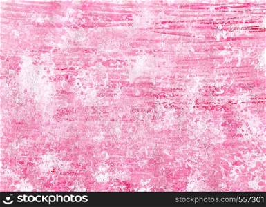 Abstract pink striped background. The texture of the stone. Grunge texture with scratches, dots and lines. Delicate pattern with pink, red and white colors.. Abstract pink striped background.