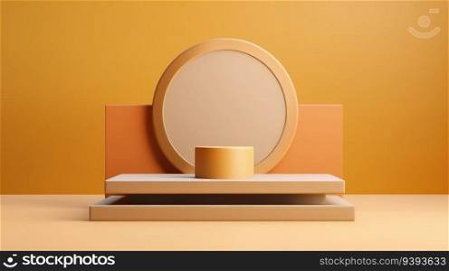 Abstract podium design minimal, pastel background. Product presentation, mock up, show cosmetic product.